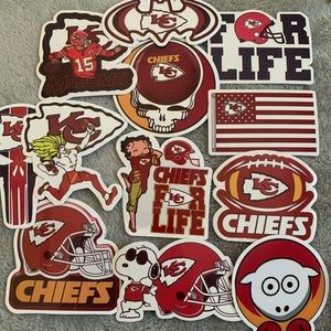 Various Lot of 6 New KC Chiefs stickers.